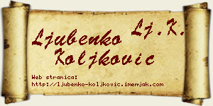 Ljubenko Koljković vizit kartica